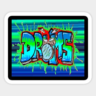 Drum Drums Graffit by LowEndGraphics Sticker